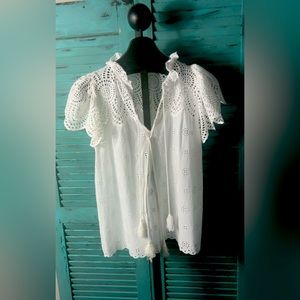 VINTAGE BOHO CHELSEA AND VIOLET CROCHET TOP SIZE XL!!